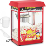Royal Royal Catering Retro style popcorn machine with Teflon coating, 1600 W, 5-6kg/h, red