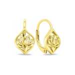 Brilio Brilio Silver Beautiful gold plated dangle earrings EA700Y