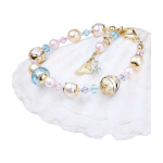Beautiful Beautiful Romantic Roots bracelet with Lampglas pearls and 24 karat gold BP13