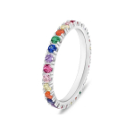 Brilio Brilio Silver Brilio Silver Charming silver ring with colored zircons RI118WRBW