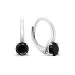 Brilio Brilio Silver Brilio Silver Silver earrings with black zircons EA755WBC