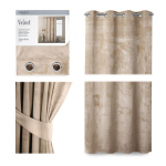&Ouml;&ouml;riie &Ouml;&ouml;riie r&otilde;ngastega AmeliaHome VELVET 140X245 cm, 1 tk, v&auml;rv: kreem