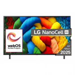LG NanoCell 43NANO80A3B teler 109,2 cm (43") 4K Ultra HD Nutiteleri funktsioon WiFi Must