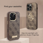 Dėklas Dėklas Guess Grained Big 4G Classic Logo Apple iPhone 17 Pro Max jaoks musta v&auml;rvi.