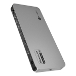 ICY ICY BOX IB-DK7402-C31 Juhtmega &uuml;hendatud USB 3.2 Gen 2 (3.1 Gen 2) Type-C Must, S&ouml;ehall