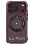 Skinarma Atlas MagSafe Kate + p&ouml;&ouml;ratav tugi iPhone 18 Pro / 17 Pro-le, burgundi v&auml;rv