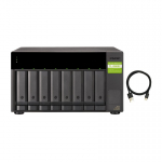 QNAP TL-D800C k&otilde;vakettaboks HDD/SSD &uuml;mbris Must, Hall 2.5/3.5"