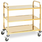 Royal Royal Catering Catering trolley 3 shelves 89.5 x 49.5 cm up to 240 kg - gold
