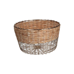 Rituali Rituali Domestici Okrągły koszyk Mettiloqui - Brown, 26 x 15 cm
