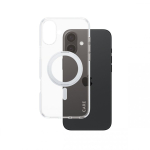PanzerGlass CARE by &reg; Feature Case Transparent w. Silver Kickstand & MagSafe iPhone 16 Plus mobile phone case