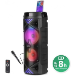Media-Tech FUNBOX KEG PRO - Power audio Bluetooth 5.0+EDR speaker, karaoke function. RMS 50W, PMPO1400W, FM radio, screen, two 6