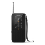 Philips TAR1509/00 raadio Kaasaskantav Analoog Must