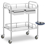 Steinberg Steinberg Systems laboratoorne kosmeetiline ravik&auml;ru, valmistatud terasest, 2 riiulit, 2 sahtlit, m&otilde;&otilde;tmed 65 x 60 x 86 cm, kaal