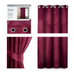 &Ouml;&ouml;riie &Ouml;&ouml;riie r&otilde;ngastega AmeliaHome VELVET 140X245 cm, 1 tk, v&auml;rv: veinipunane