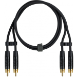 Fuj:tech 2 x RCA uros &ndash; 2 x RCA uros audiokaapeli, 3 m, musta