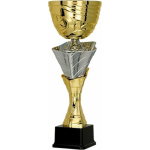 Detail Detail Gold and silver metal cup with lid