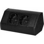 Orno Nest in furniture 2x2P+Z (Schuko), black
