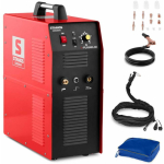 Stamos Stamos Germany Plasma cutter with integrated air compressor 230V 40A, red