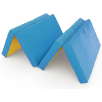 Foldable Foldable gymnastic mattress SANRO 200x100x10 cm blue-yellow (4 parts)