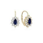 Bennett Bennett gold-plated earrings with blue zircons AGUC3298BL-GOLD