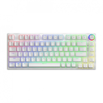 Savio Phenix WHITE GAT YELLOW klaviatuur M&auml;ngimine USB + Bluetooth QWERTY US rahvusvaheline Valge