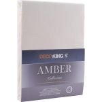 DecoKing Amber fitted sheet, cream, 120x200 cm, with elastic