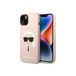 Case Case Karl Lagerfeld KLHMP14MSLKHLP iPhone 14 Plus 6.7 inch hardcase light pink/light pink silicone Karl head MagSafe
