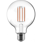 Airam LED G95 lamp, E27, 3000K, 470lm, clear dome
