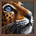 Beldizart Diamond painting set "Blue-eyed leopard" 30*30 cm AM4022