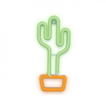 Forever Forever Light Neon LED Light CACTUS orange green Bat + USB FLNEO2 Dekoratiivne valguskuju