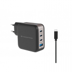 Conceptronic ALTHEA18B mobiilseadme laadija Universaalne Must Vahelduvvool Kiirlaadimine Hoonesisene