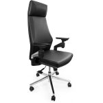 Spacetronik ALMA brown swivel office chair with armrests