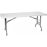 Folding Folding dining table white 183x75cm up to 150kg - Hendi 810910