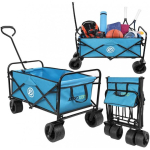 Enero Enero Camp Stroller TURYSTYCZNO PLAŻOWY DELUXE foldable 66x48x90CM Z UCHWYTEM Blue