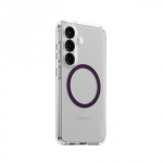 PanzerGlass CARE by &reg; Flagship Case Transparent Urban Combat w. Plum Purple Qi Compatible Samsung Galaxy S25 mobile phone case