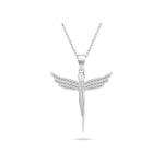 Brilio Brilio Silver Charming silver necklace Angel with zircons NCL132W