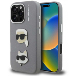 Karl Karl Lagerfeld Grained PU K&CH Heads kate Apple iPhone 16 Pro halli v&auml;rviga