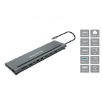 Conceptronic DONN17G s&uuml;learvuti dokk ja pordireplikaator Juhtmega &uuml;hendatud USB 3.2 Gen 1 (3.1 Gen 1) Type-C Hall