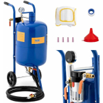 MSW Mobile Siphon Sand Blower with Pressure Control 60-125 psi, 40 L