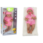 Lean Lean Toys Baby doll in pink clothes, hat, pacifier, and blanket
