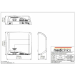 MEDICLINICS M17ACS Speedflow hand dryer, Satin