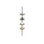 WENKO 24756100 riiul Eraldiseisev Bamboo, Roostevaba teras Must, Puit