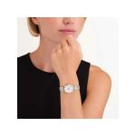 Rosefield Oval White MOP Crescent Steel Duotone Watch OVWDSG-OV17