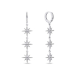 Brilio Brilio Silver Brilio Silver Long silver earrings Star EA791W
