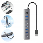 Orico CT2U3-10AB 10x USB-A 3.0 Hub with Switches - Black