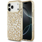 Dėklas Dėklas Guess IML Leopard Glitter Triangle Logo MagSafe Case, iPhone 17 Pro Max / 18 Pro Max jaoks - Pruun