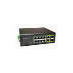 EXTRADIGITAL Industrial PoE hub 100Mbps 8-port+2G uplink RJ45 or SFP ports, -40 &deg;C, IEEE802.3af/at