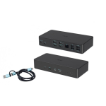 i-tec CADUAL4KDOCKPD2 s&uuml;learvuti dokk ja pordireplikaator Juhtmega &uuml;hendatud USB 3.2 Gen 1 (3.1 Gen 1) Type-C Must