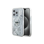 Case Case Karl Lagerfeld KLHMP15LLGKISGH iPhone 15 Pro 6.1" hardcase transparent Liquid Glitter Karl Head Magsafe