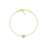 Brilio Brilio Silver Romantic gold-plated bracelet with heart BR11AY